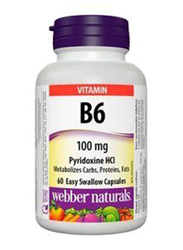 Webber Naturals Vitamin B6, 100mg, 60 Capsules