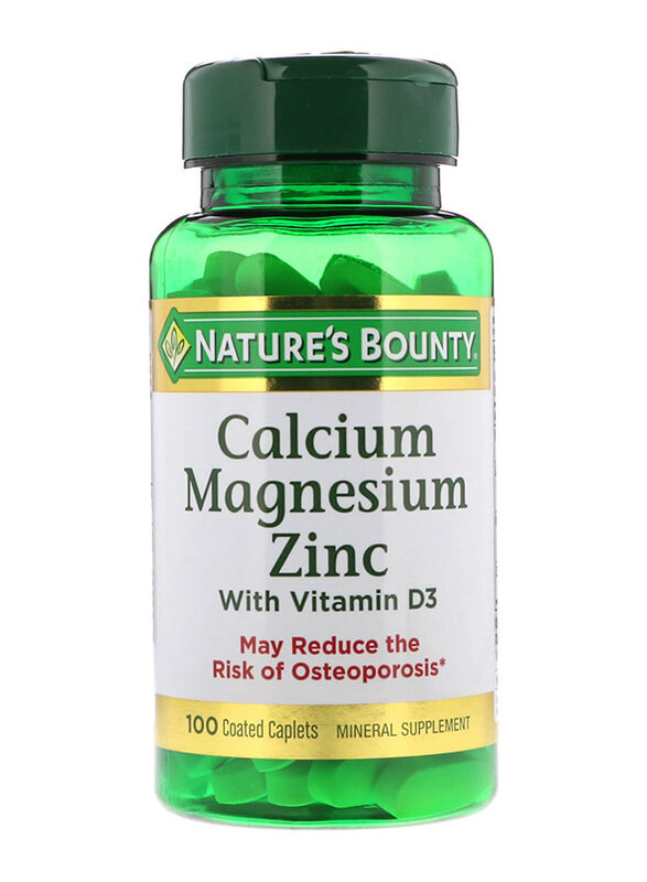 

Nature's Bounty Calcium Magnesium Zinc Dietary Supplement, 100 Caplets