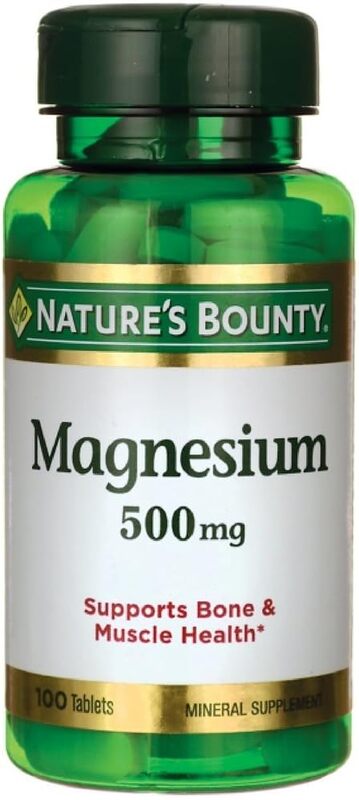 Nature's Bounty High Potency Magnesium Mineral Supplement, 500mg, 6 x 100 Tablets