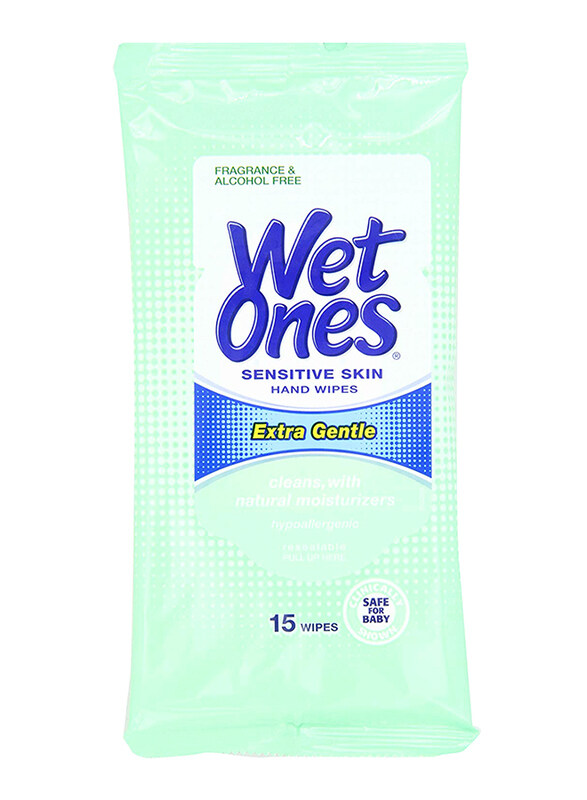 

Wet Ones Extra Gentle Sensitive Skin Hand Wipes, 15 Pieces