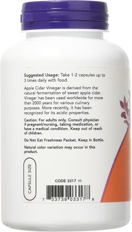 Now Foods Apple Cider Vinegar, 450mg, 180 Tablets