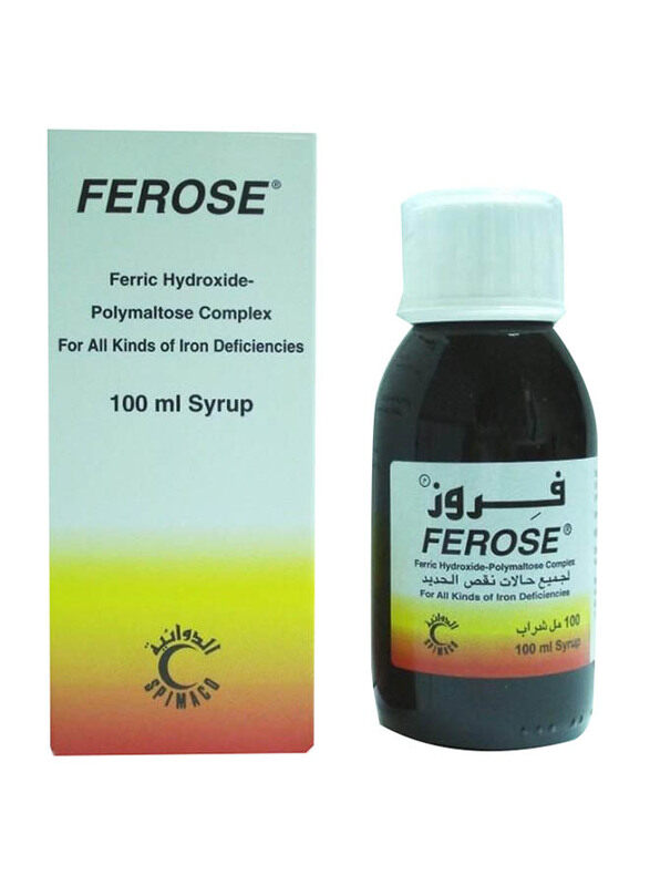 

Spimaco Ferose Syrup, 50mg, 100ml