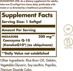 Solgar Megasorb Coq-10 Dietary Supplement, 200mg, 30 Softgels