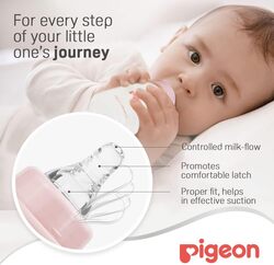 Pigeon Slim Neck Bottle With Cap, 120ml, Pink