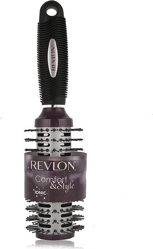 

Revlon Comfort and Style Round Pin Bristle Vent Brush, Black