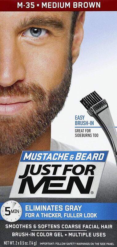 

Just For Men Mustache & Beard Brown Brush In Color Gel, M -35 x Medium, 14gm