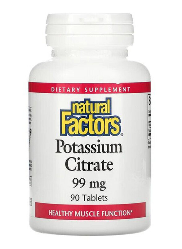 

Natural Factors Potassium Citrate Supplement, 99mg, 180 Tablets