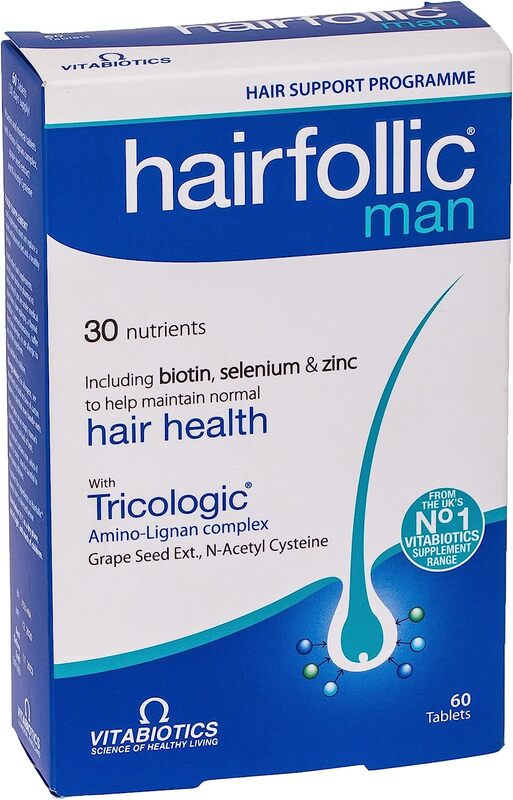 Vitabiotics Hair Follic Man Vitamin Supplement, 60 Tablets