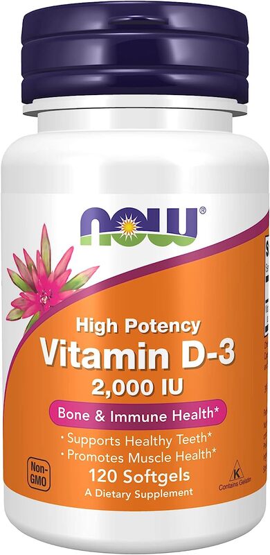 Now Foods Vitamin D-3 2000Iu, 120 Softgels