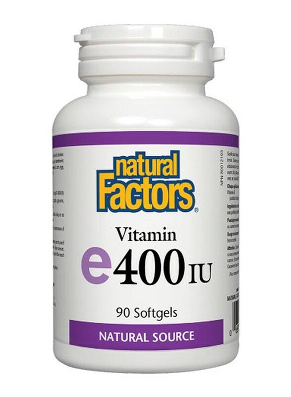 

Natural Factors Vitamin E, 400 IU, 90 Capsules