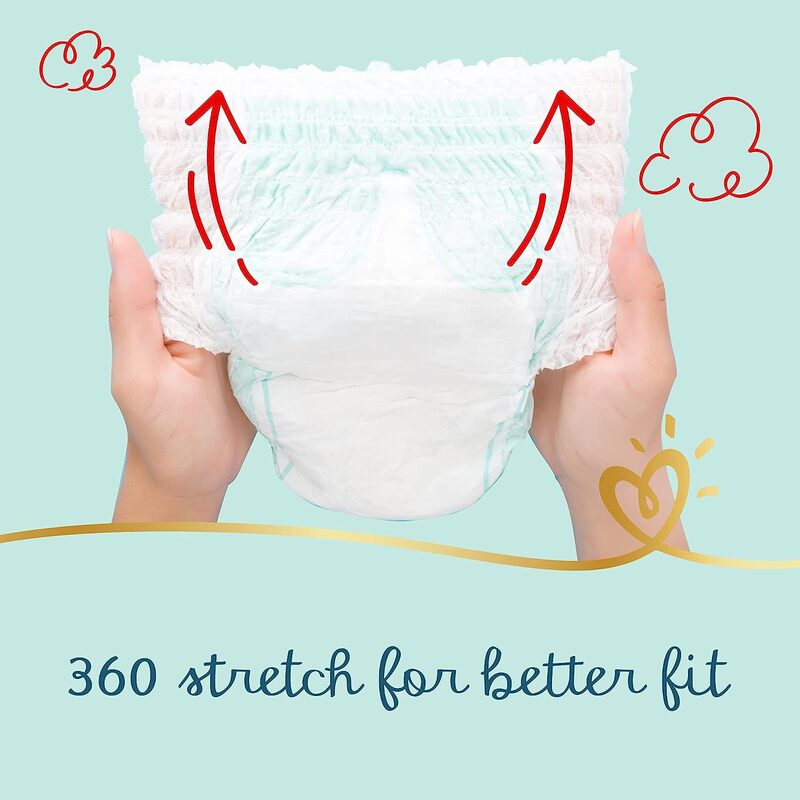 Pampers Premium Care The Softest Pant Diapers with Stretchy Sides, Size 4, 9-14 kg, 22 Count