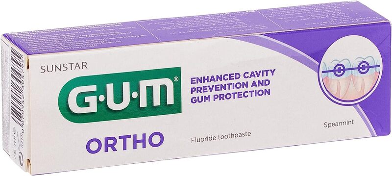 Gum Ortho Plaque Removal Advanced Cavity Protection Enamel Remineralization Toothpaste Gel, 75ml