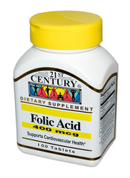21St Century Folic Acid 400Mcg Tab, 100 Tablets