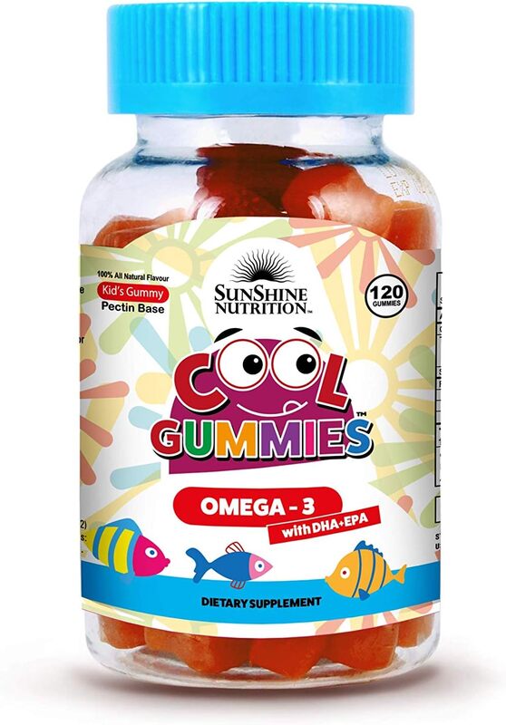 Sunshine Nutrition Cool Gummies Kids Omega3 With Dha & Epa, 120 Softgels