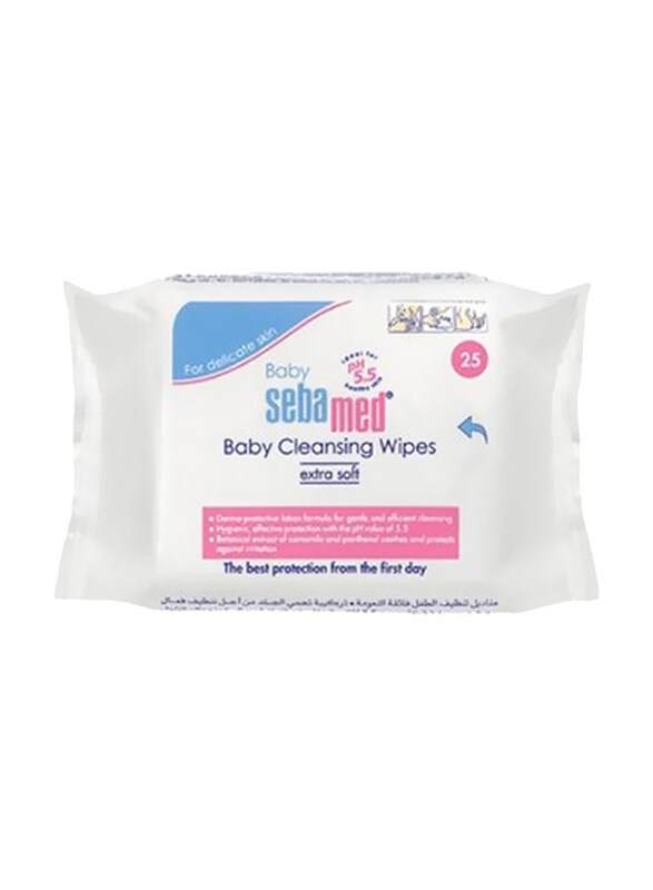 

Sebamed Extra Soft Baby Cleansing Wipe Set, White, 25 Pieces