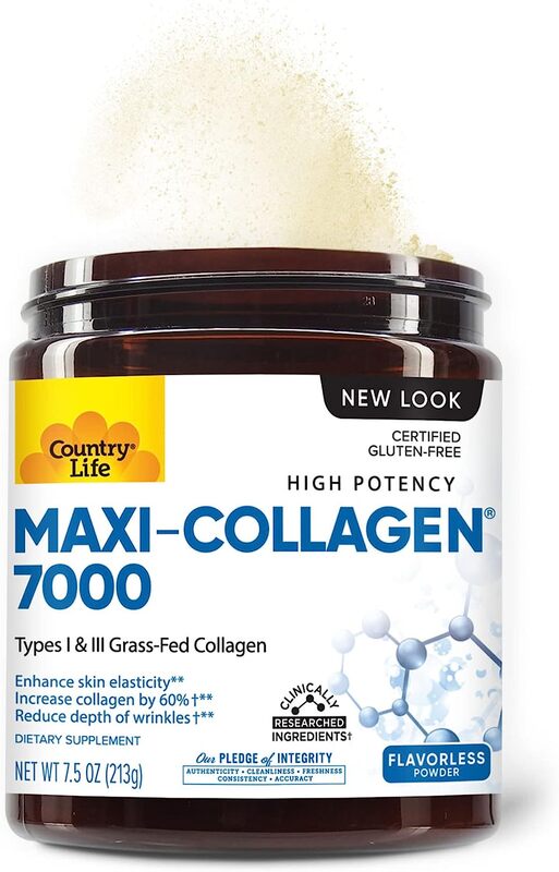 Country Life Maxi-Collagen C & A + Biotin Powder, 213gm