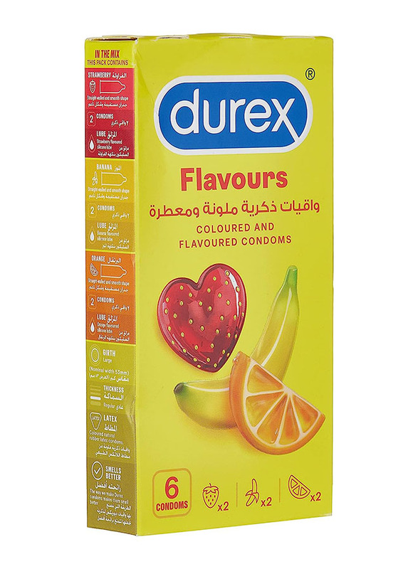 Durex Coloured and Flavoured Condom, 6 Pieces