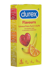 Durex Coloured and Flavoured Condom, 6 Pieces