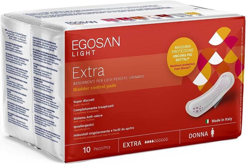 

Egosan Light Extra Incontinence Pads, 10 Pieces