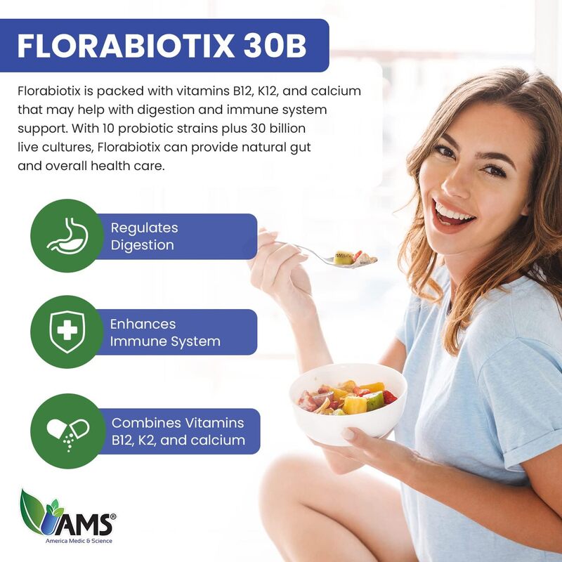 AMS Florabiotix Probiotic, 30 Capsules