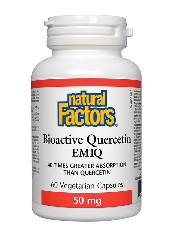 Natural Factors Bioactive Quercetin EMIQ, 50mg, 60 Capsules