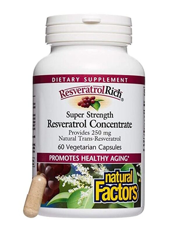 

Natural Factors Resveratrol Concentrate, 500mg, 60 Capsules