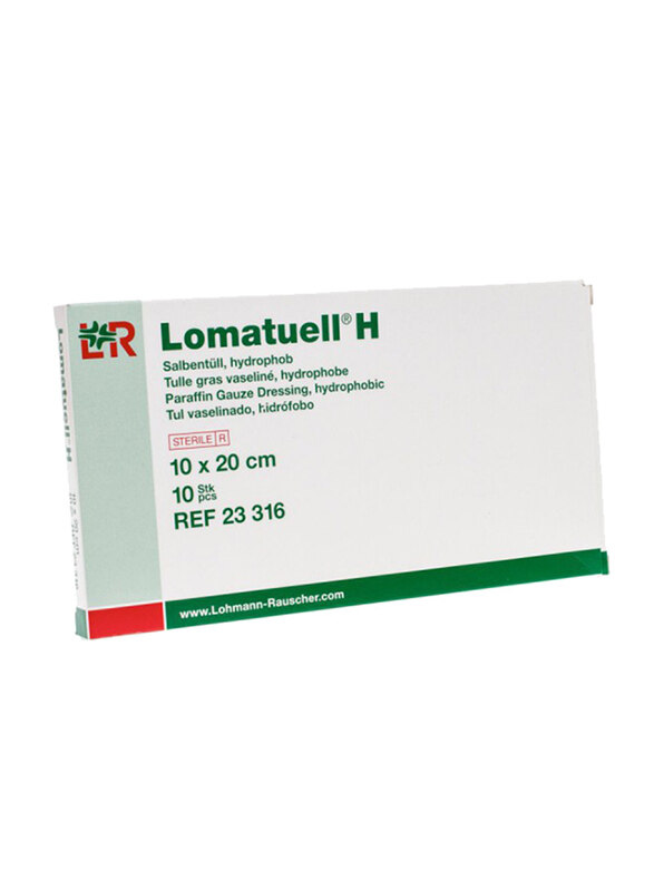 

Lohmann Rauscher Lomatuell H Paraffin Dressing Gauze, 10cmx10cm, 10 Strips