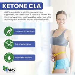 AMS Raspberry Ketone Capsules With CLA, 60 Capsules