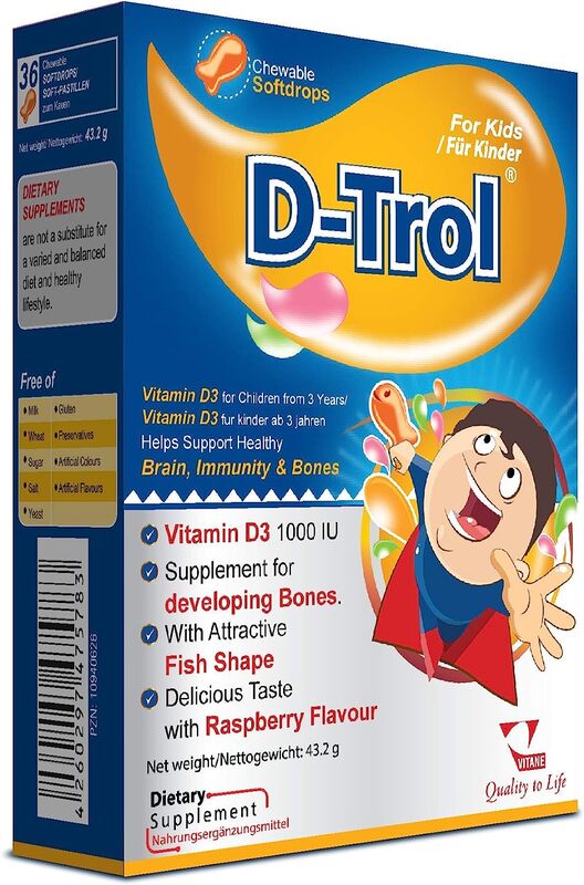 Vitane Pharmaceuticals Pvt. Ltd. D-Trol Chewable Soft Drops, 43.2g