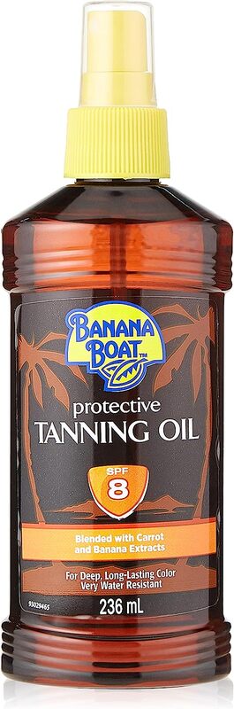 Banana Boat Protective Tanning Oil, SPF 8, 236ml