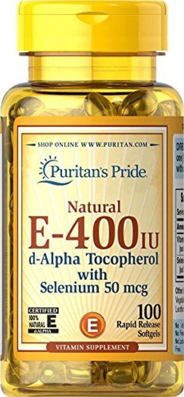 Puritan's Pride Vitamins E 400 + Selenium, 100 Serving