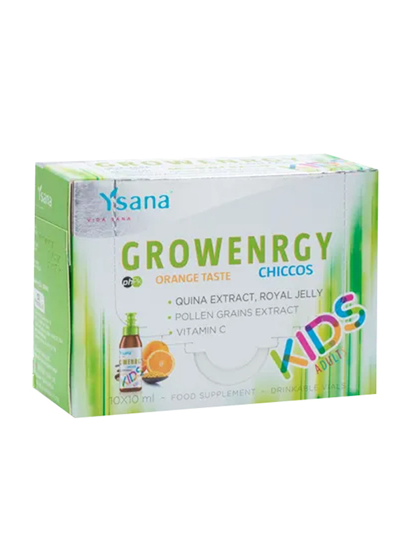 

Ysana Growenrgy Orange Taste Kids Drinkable Vials Food Supplement, 10ml x 10 Pieces