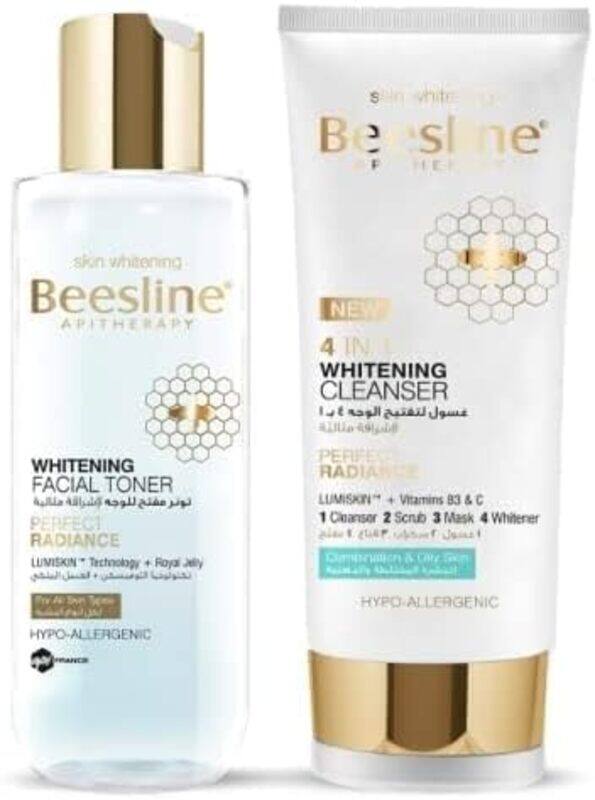 

Beesline Perfect Radiance 4 In 1 Whitening Cleanser & Facial Toner, 2 Piece