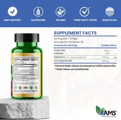 AMS Coq10 Food Supplement, 400mg 30 Softgels
