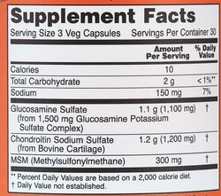 Now Foods Glucosamine and Chondroitin With MSM Capsules, 90 Capsules