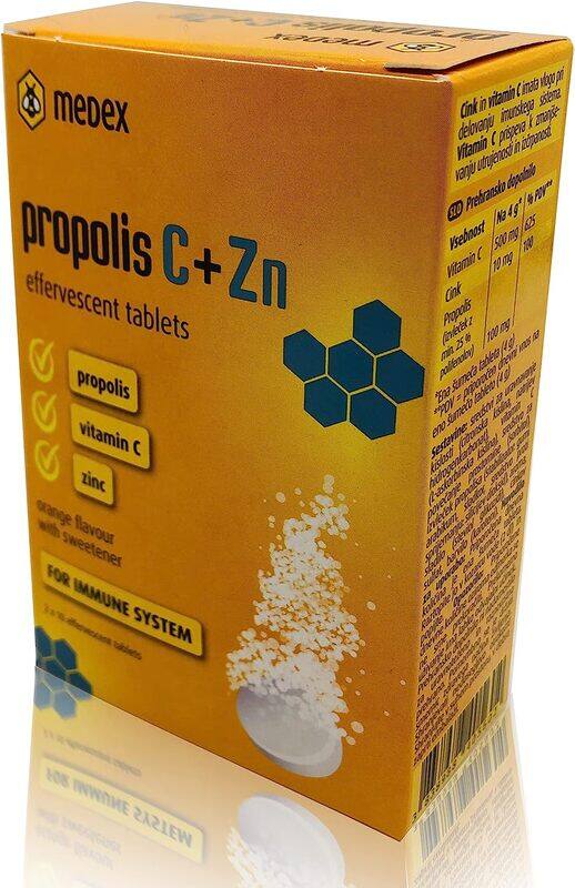 

Medex Propolis C + Zn Effervescent, 20 Tablets