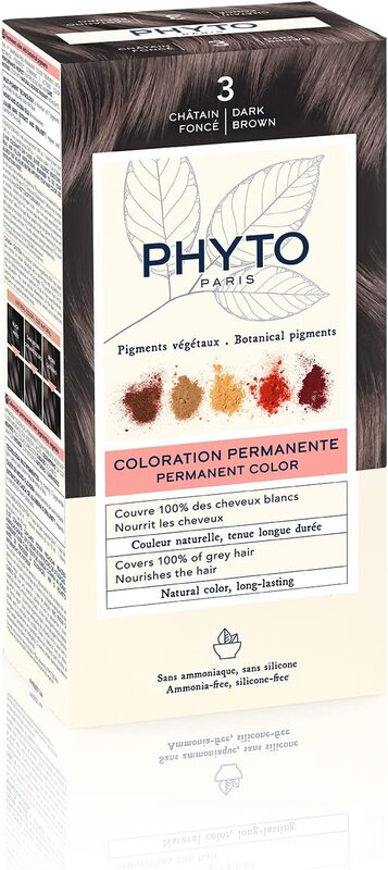 Phyto Permanent Hair Color, 300gm, 3 Dark Brown