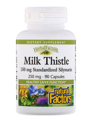 Natural Factors Milk Thistle Dietary Supplement, 150mg, 90 Capsules