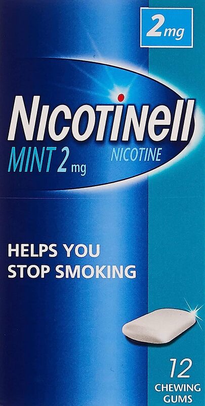 Nicotinell Gums Fresh Mint Flavour Stop Smoking Aids, 2mg, 12 Pieces