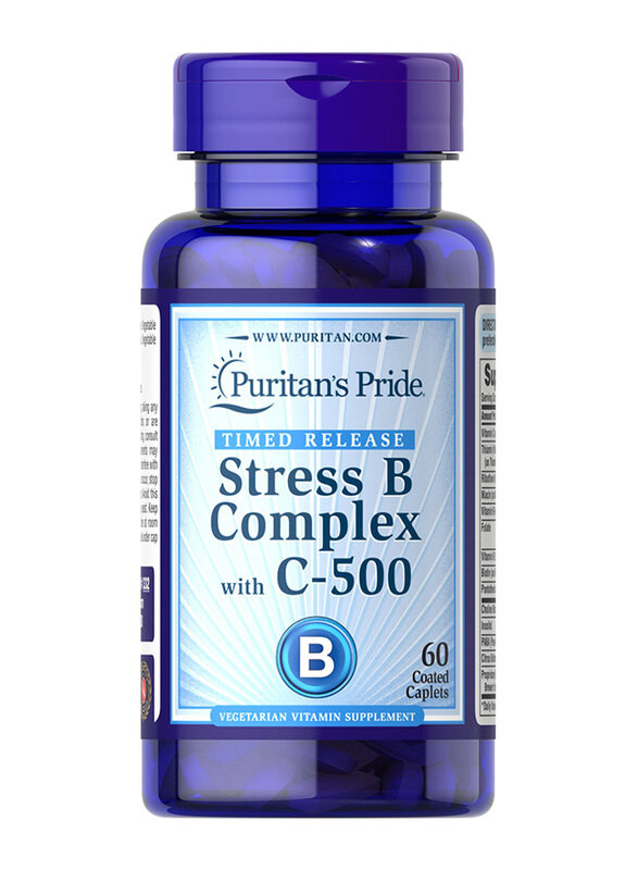 

Puritan's Pride Timed Release Stress B Complex with C-500 Caplet, 60 Caplets