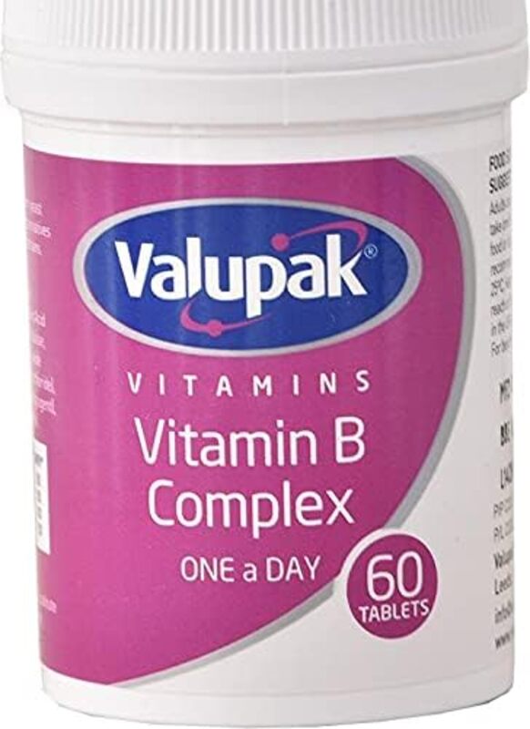 Valupak Vitamin B Complex Supplement, 60 Tablets