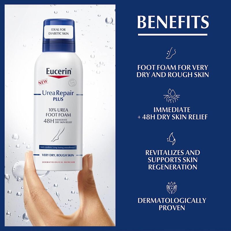 Eucerin Urea Repair Plus 10% Urea Foot Foam, 150ml