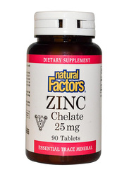 Natural Factors Zinc, 25mg, 90 Tablets