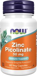 Now Foods Zinc Picolinate Dietary Supplement, 50mg, 60 Capsules