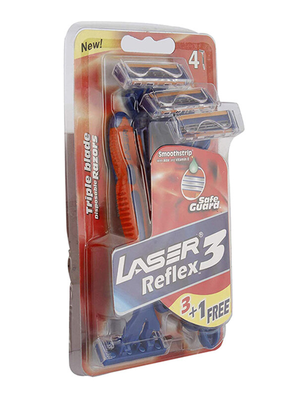 

Laser Reflex 3 having Razor Blades for Men, 4 Pieces