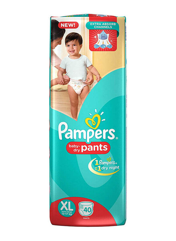 

Pampers Baby Dry Pants, Size 4+, XL, 12-17 Kg, 40 Count