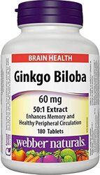 Webber Naturals Ginkgo Biloba, 60mg, 90 Tablets