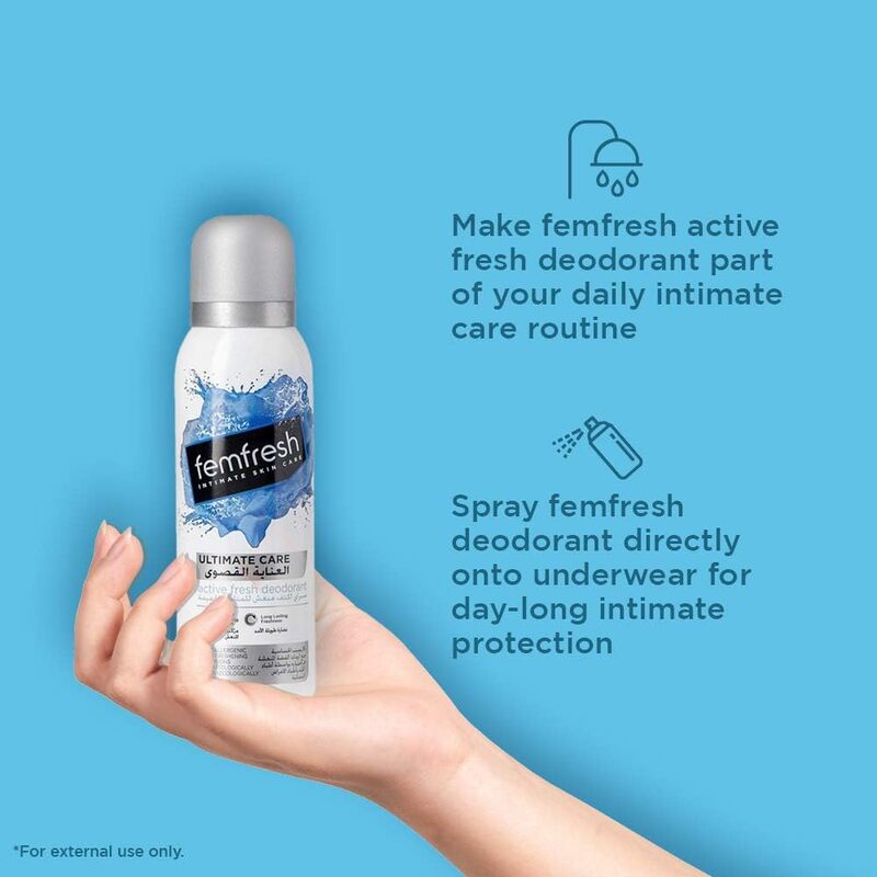 Femfresh Ultimate Care Active Fresh Intimate Deodorant, 125ml