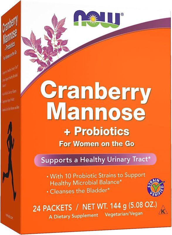 

Now Foods Cranberry Mannose & Probiotics Vitamin Dietary Supplement, 24 Sachets