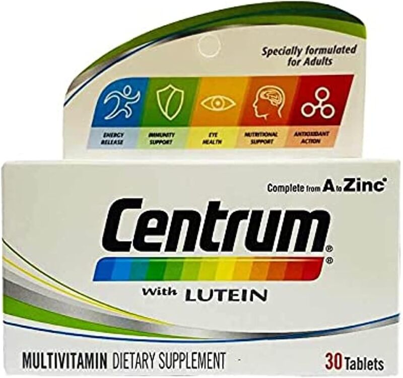 Centrum Silver with Lutien Multivitamin Supplement, 30 Tablets